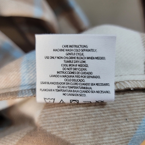 HFX NWT Brown & Blue Plaid Button-Up Long Sleeve Flannel Jacket - WOMEN'S XL - Picture 8 of 9